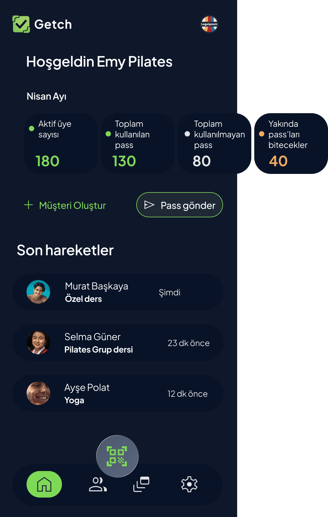 Getch business dashboard