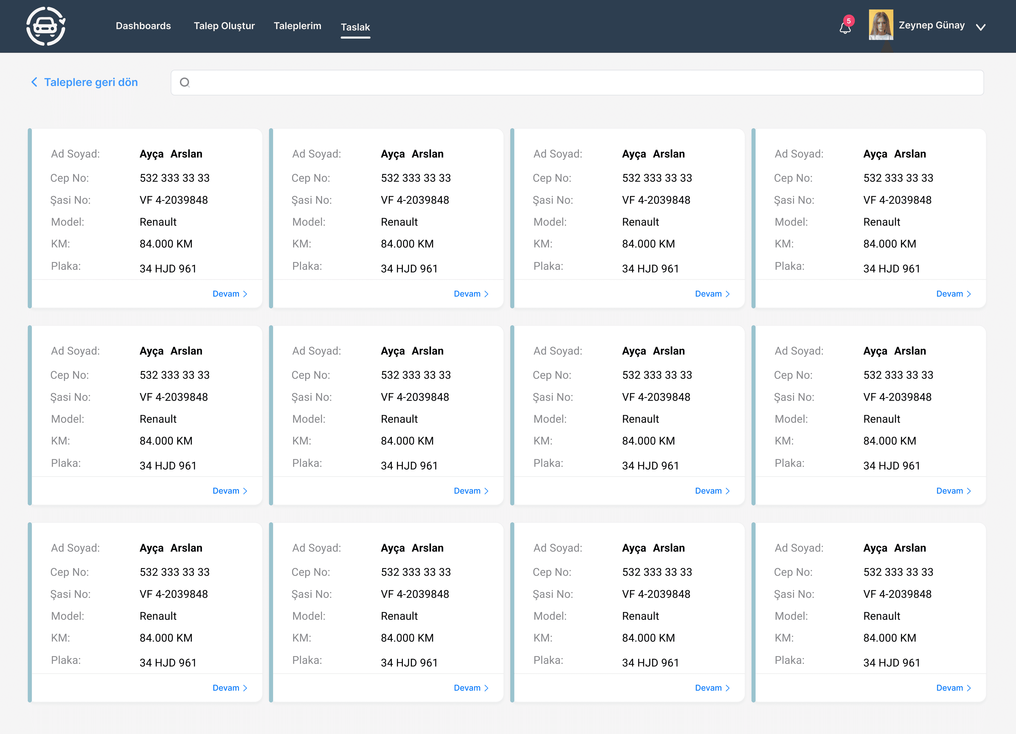 İkam drafts screen