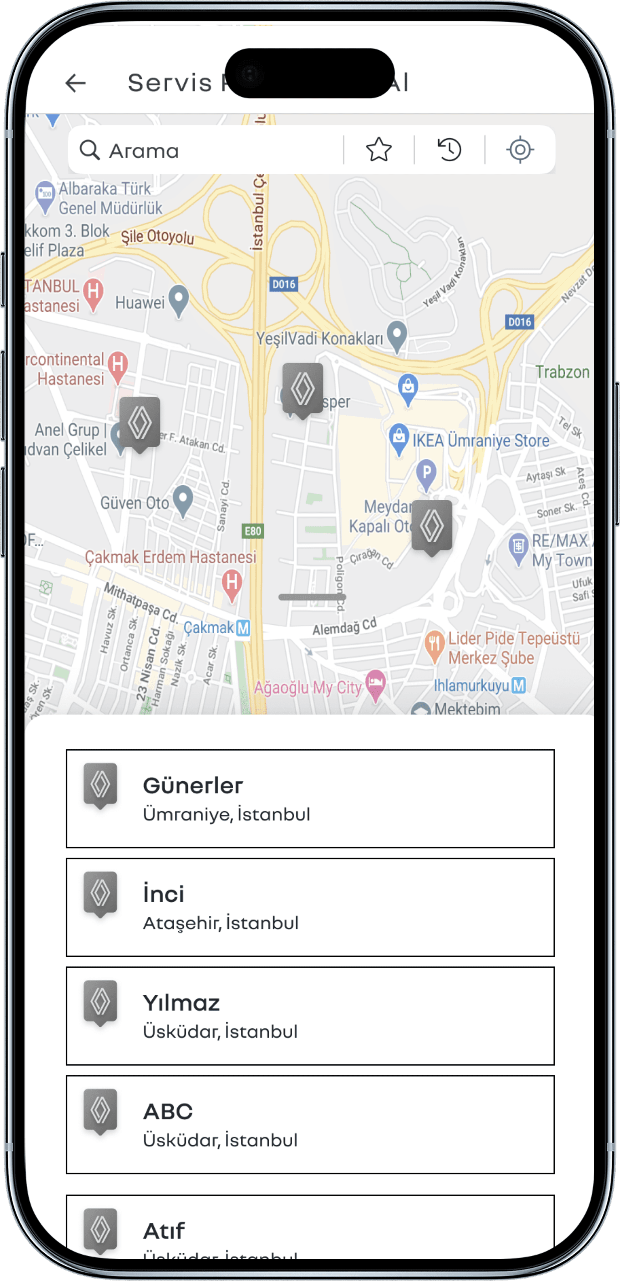 Renault Port dealer map and list